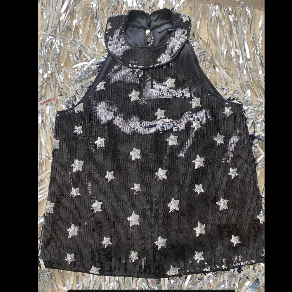 Vici Among The Stars Sequin Tank size Medium. Black and silver.